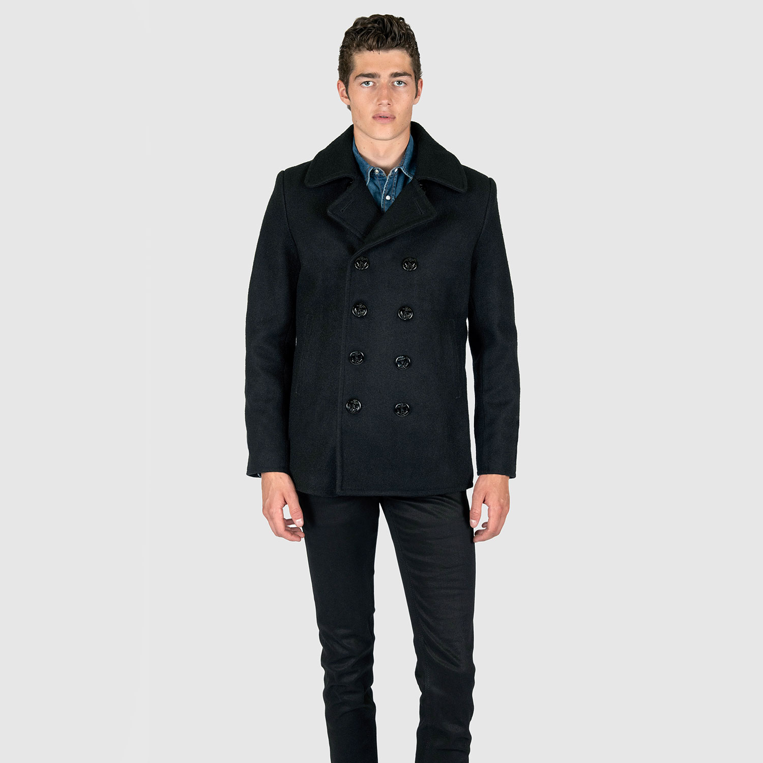Guardian - Wool Pea Coat (Size XS, S, M, L, XL, 2XL)