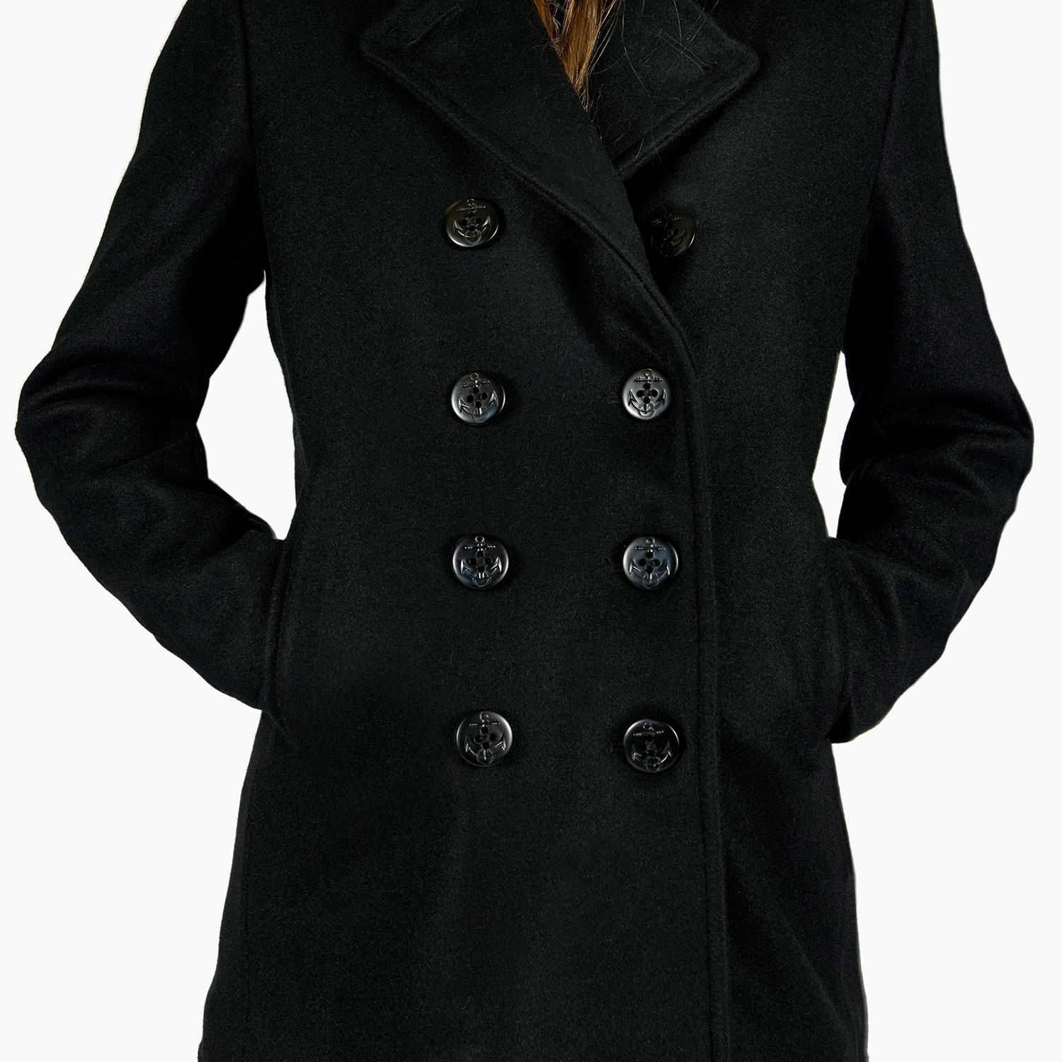 Guardian - Wool Pea Coat (Size XS, M, L, XL, 2XL) | Straight To