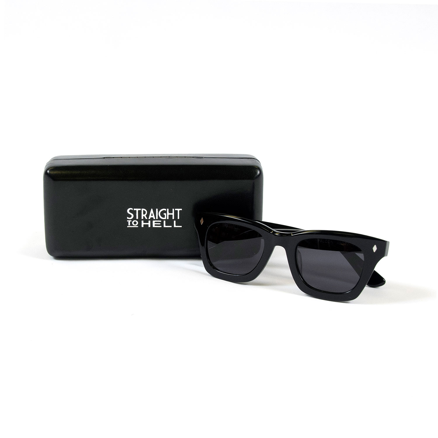 To | Apparel Black Straight Sunglasses - Hell Falcon