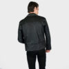 The Avenue leather jacket was inspired by Iggy Pop walking the streets of Berlin in 1977. Esther Friedman photo of Iggy Pop.