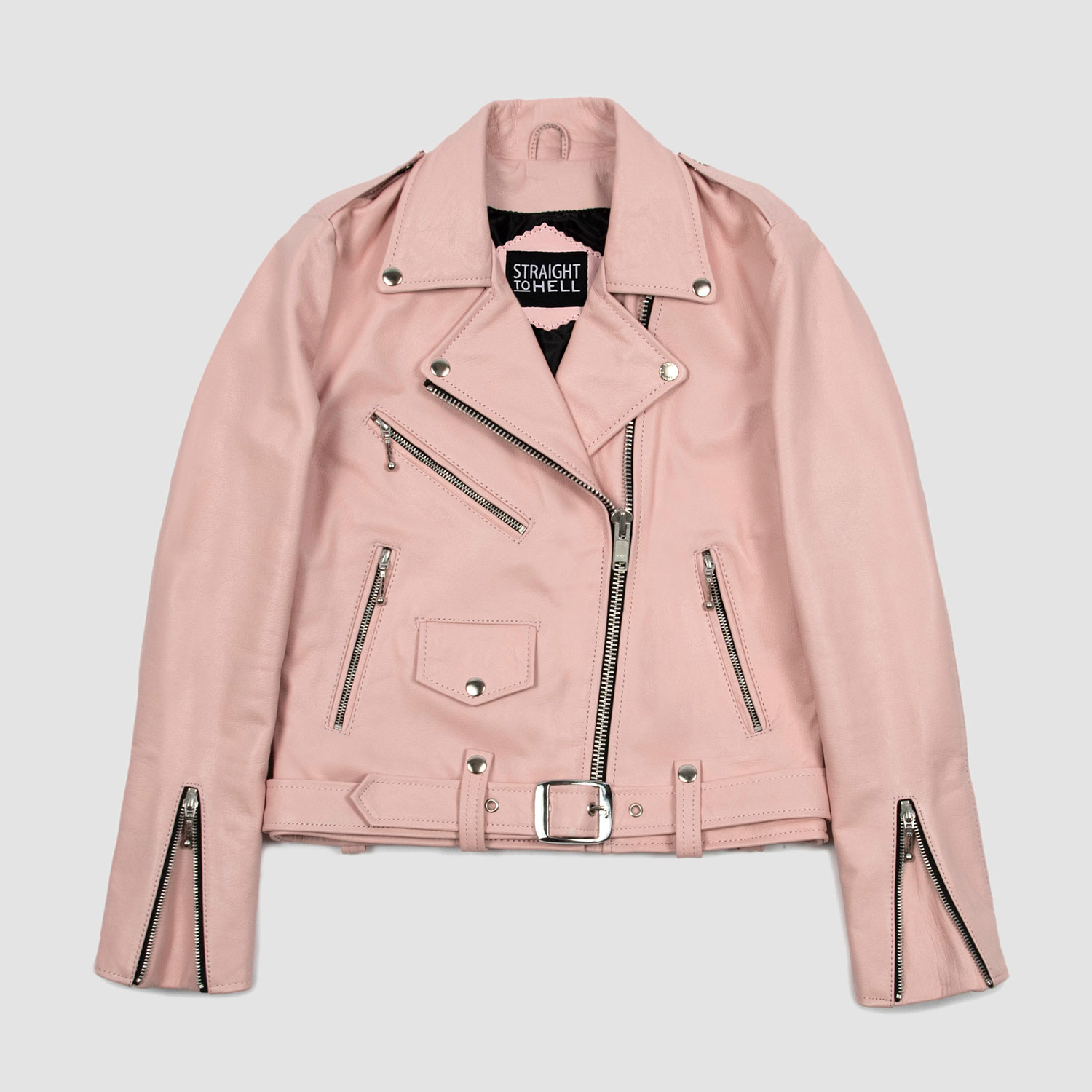 Commando - Dusty Pink Leather Jacket (Size XS, S, M, L, XL, 2XL, 3XL, 4XL)  | Straight To Hell Apparel