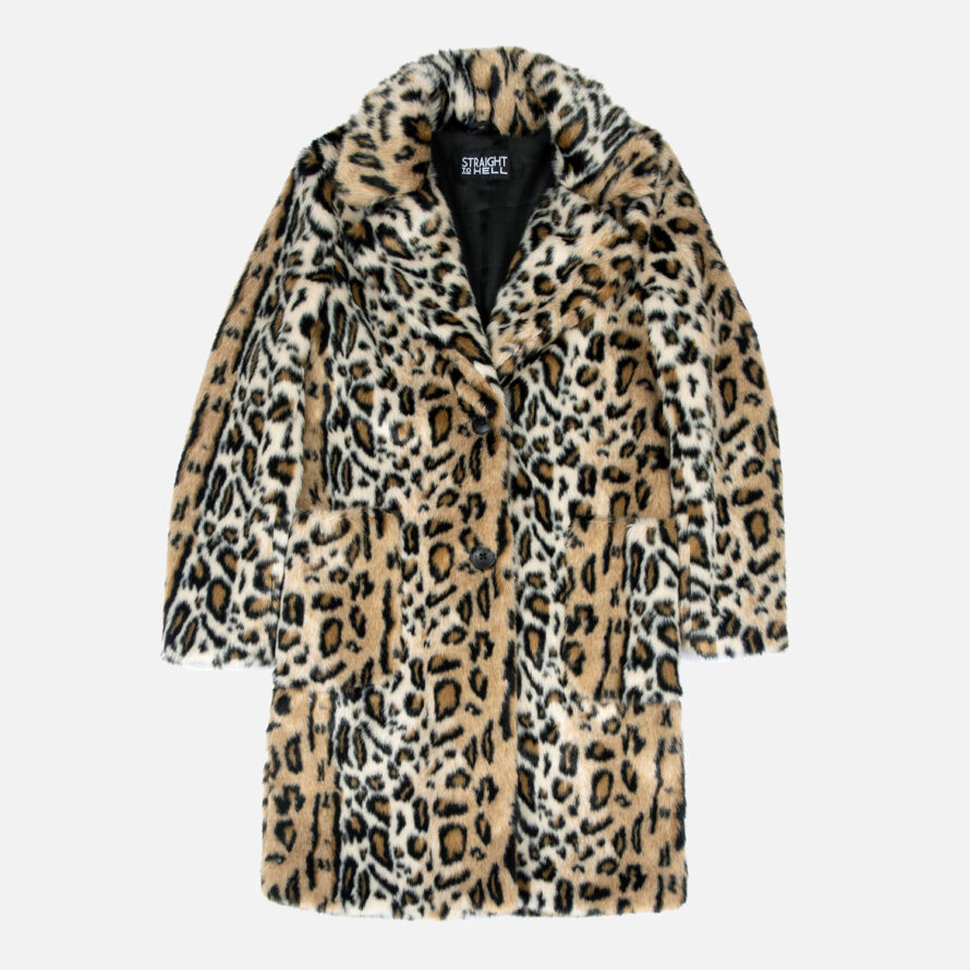 Stevie - Leopard Faux Fur Coat | Straight To Hell Apparel