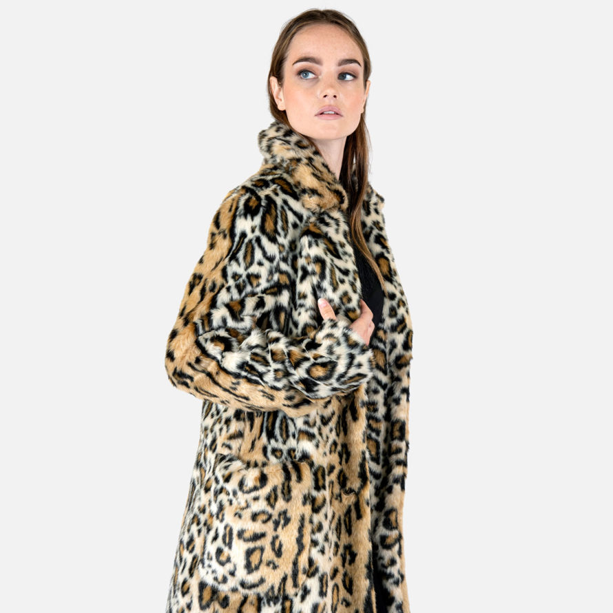 Stevie - Leopard Faux Fur Coat | Straight To Hell Apparel