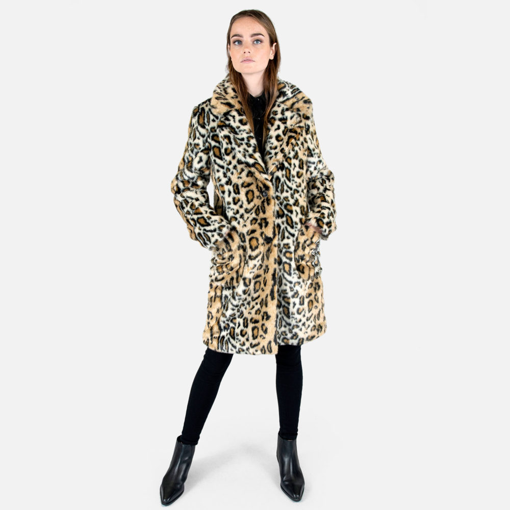 Stevie - Leopard Faux Fur Coat | Straight To Hell Apparel