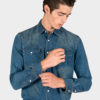 Long sleeve button up shirt, washed and tumbled for a vintage look and feel.