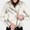 The Commando is our most traditional and recognizable leather jacket, now in creamy white leather.