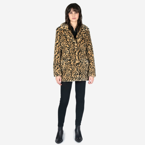 DeVille - Cheetah Faux Fur Coat | Straight To Hell Apparel