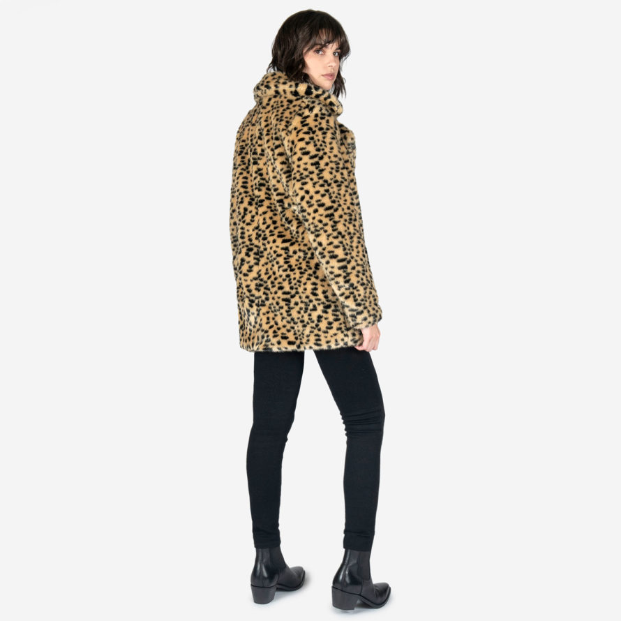 DeVille - Cheetah Faux Fur Coat | Straight To Hell Apparel