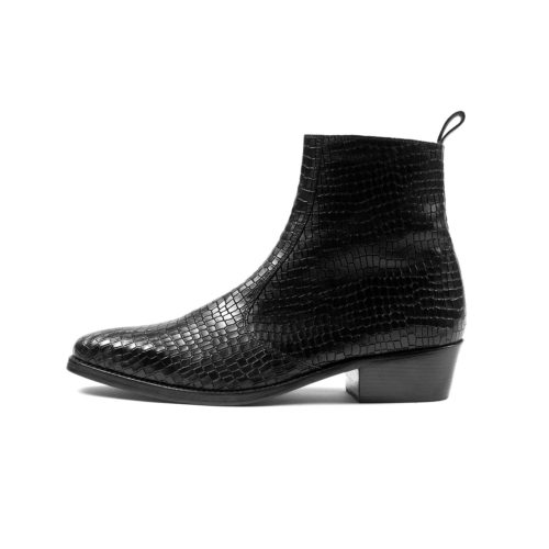 Richards - Black Snakeskin (Size 14) | Straight To Hell Apparel