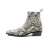 Richards is a men’s grey snakeskin, premium leather boot