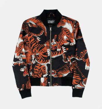 Cotton jacket printed with our Tame My Tiger artwork.
