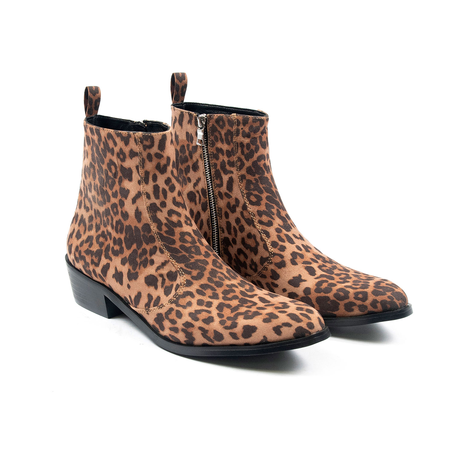 Vegan Richards - Leopard Zip Boots | Straight To Hell Apparel
