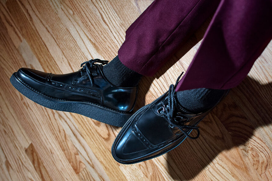 Hawkins – Black Leather Creepers