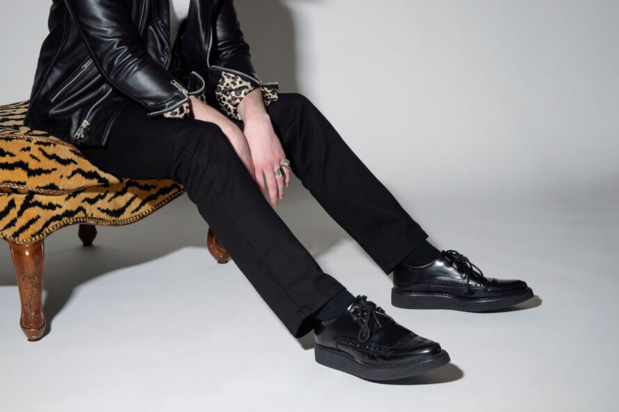 Hawkins - Black Leather Creepers | Straight To Hell