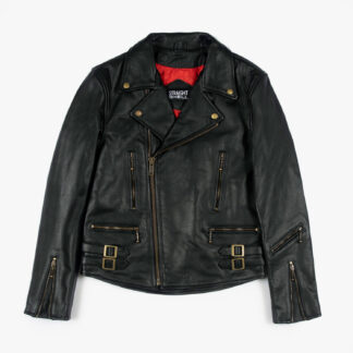 Defector - Black and Brass Leather Jacket