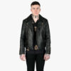 Defector - Black and Brass Leather Jacket