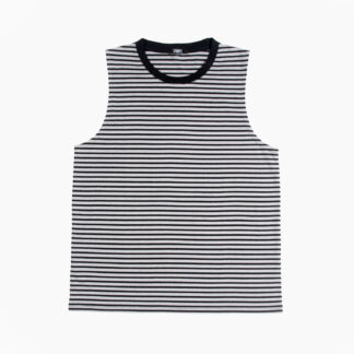 Diego - Black and Grey Striped Tank Top