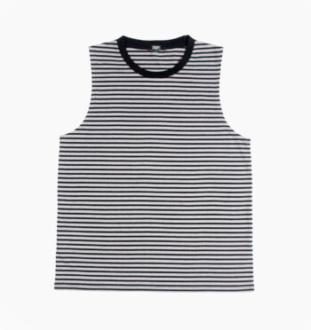 Diego - Black and Grey Striped Tank Top