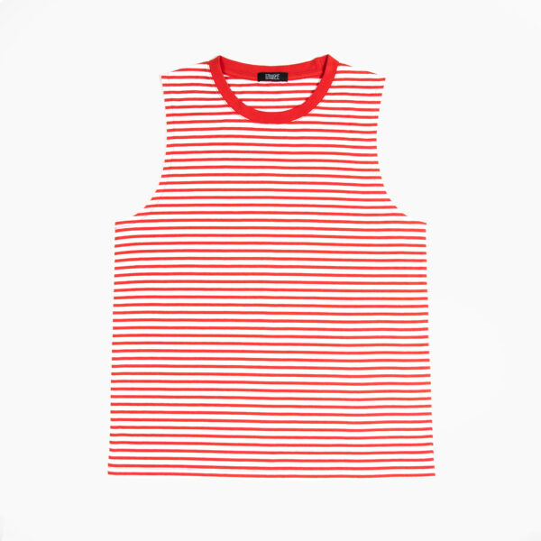 Diego - Red and White Striped Tank Top (Size XS, S, M, L, XL, 2XL)