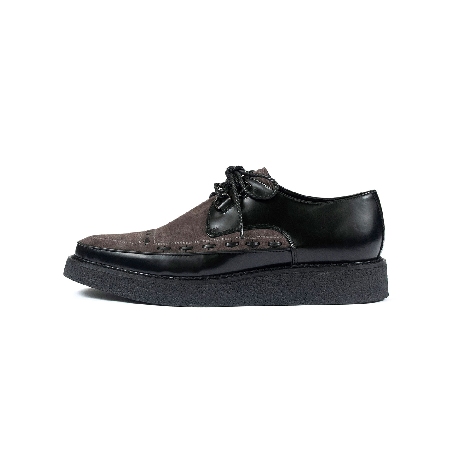 Hawkins - Black and Grey Leather Creepers