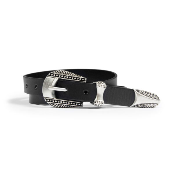 Men’s artificial leather belt. A strong and durable leather substitute.