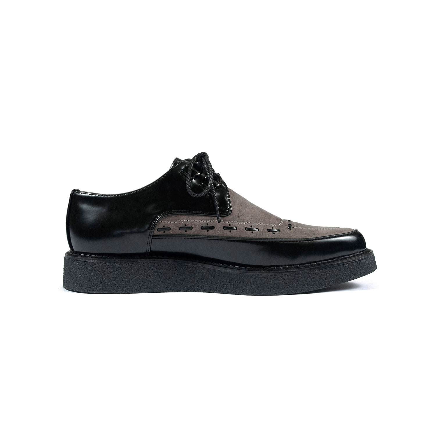 Hawkins - Black and Grey Leather Creepers