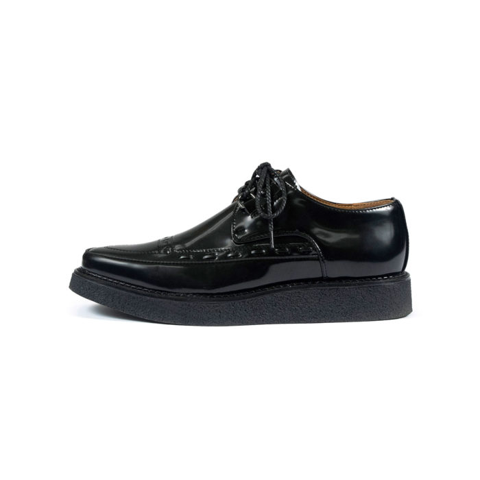 Vegan Hawkins - Black Faux Leather Creepers | Straight To Hell Apparel