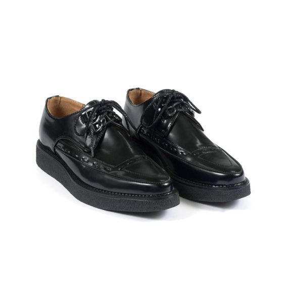 Vegan Hawkins - Black Faux Leather Creepers | Straight To Hell Apparel