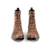 The Vegan Richards is a women’s leopard boot with a side ankle zipper closure and lined with vegan leather.