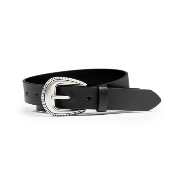 Men’s artificial leather black belt.