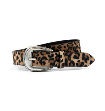 Men’s artificial leather leopard belt.