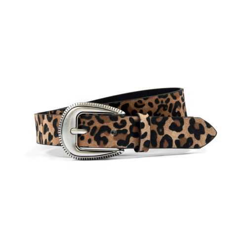 Vegan Wyatt - Leopard Print Faux Leather Belt | Straight To Hell Apparel