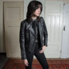 Marauder women's black leather jacket