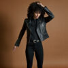 Vincent women's black leather jacket