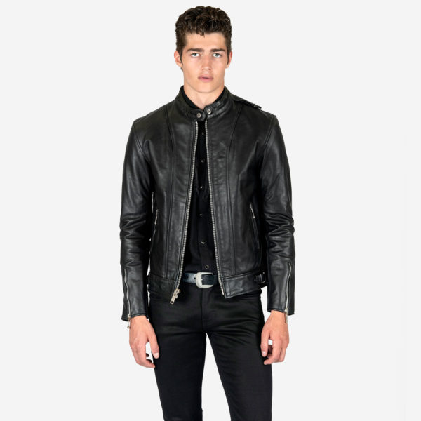 The Offender is a cafe racer style leather jacket offering timeless details.