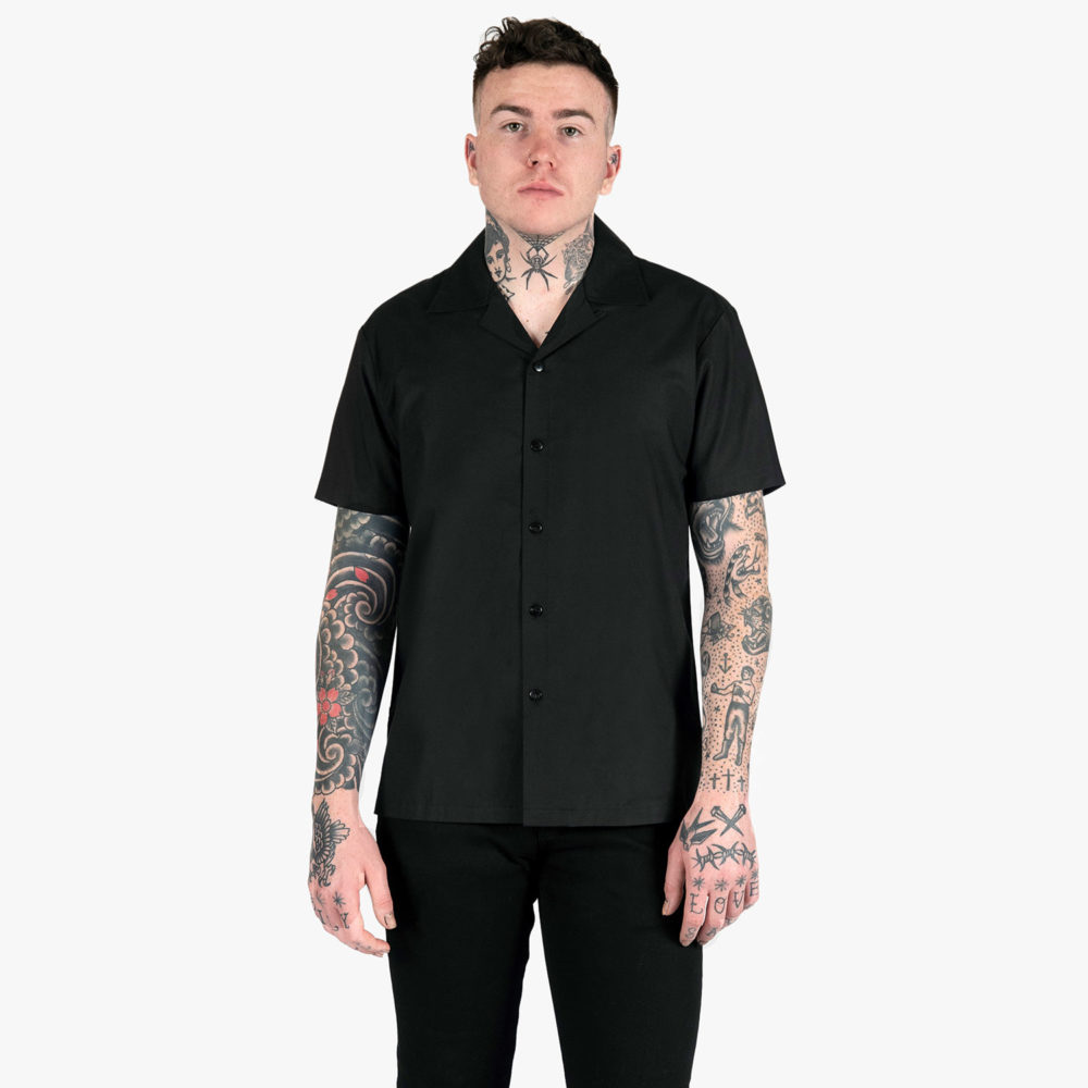 All the Trouble - Black with Gold Piping Shirt | Straight To Hell Apparel