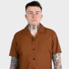 All the Trouble - Brown and Black Piping Shirt