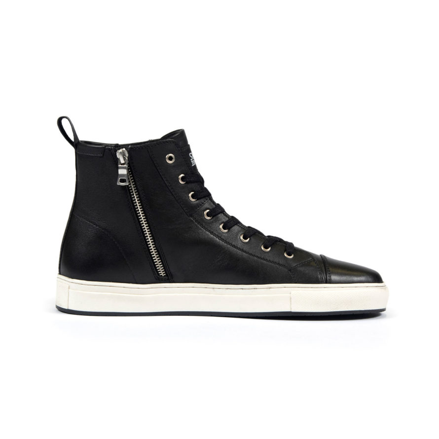 Volt - Leather Zip Sneakers | Straight To Hell Apparel