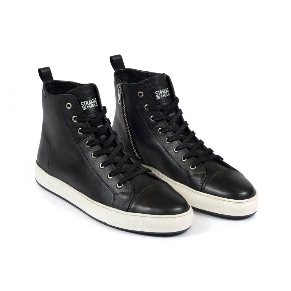 Volt - Leather Zip Sneakers | Straight To Hell Apparel