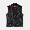 Our most traditional and recognizable artificial leather jacket, now as a fitted vest