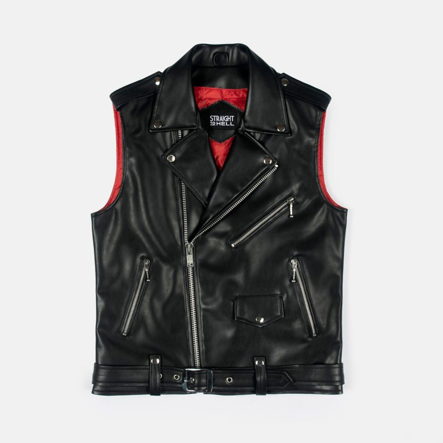 Vegan Commando Vest - Faux Leather Vest | Straight To Hell Apparel