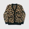 The Clyde is a jacquard knit, leopard cardigan.