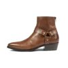 Libertine is a men’s brown, premium leather harness boot