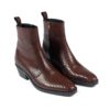 Richards is a women’s burgundy snakeskin, premium leather boot