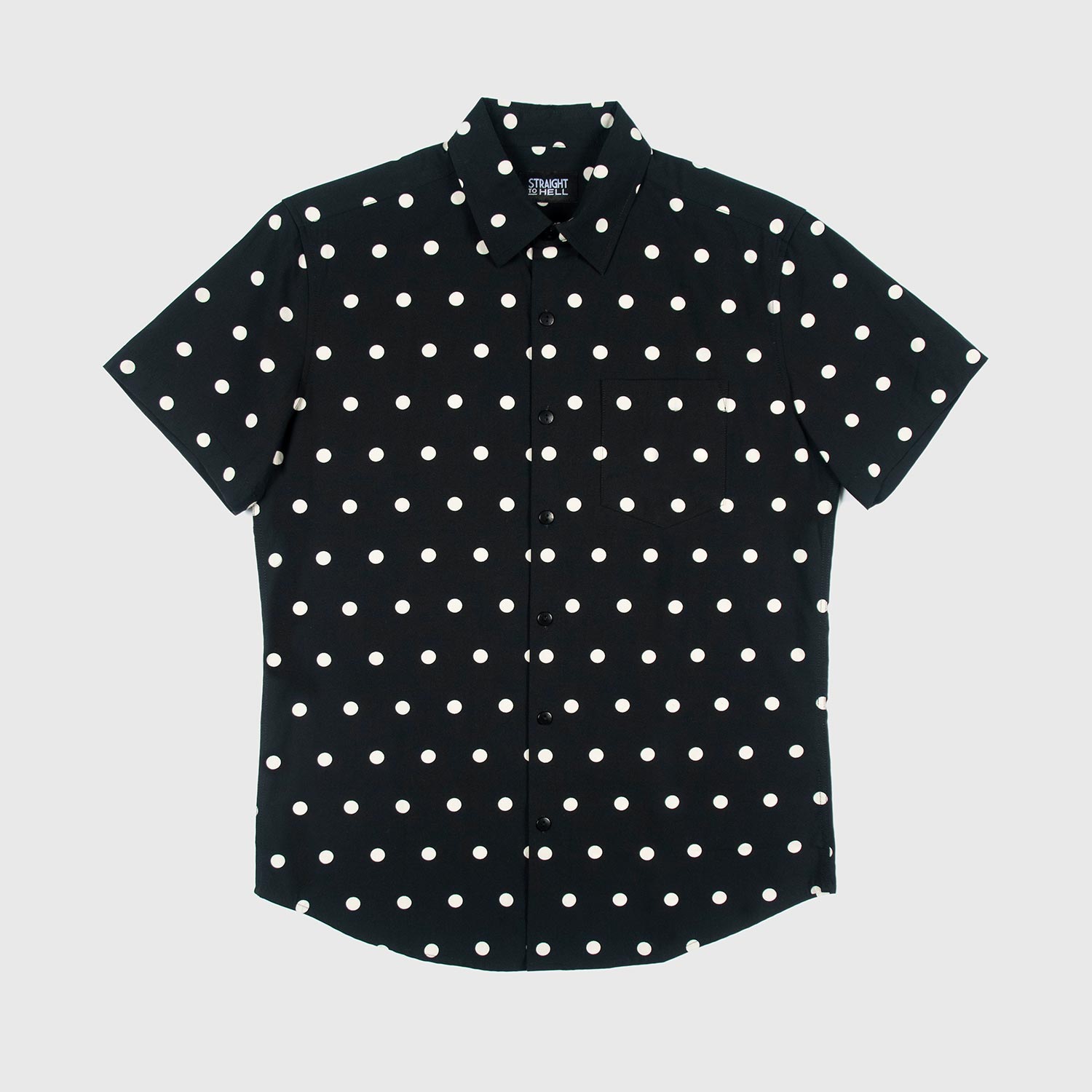 Stepping Stone - Black and White Polka Dot Shirt