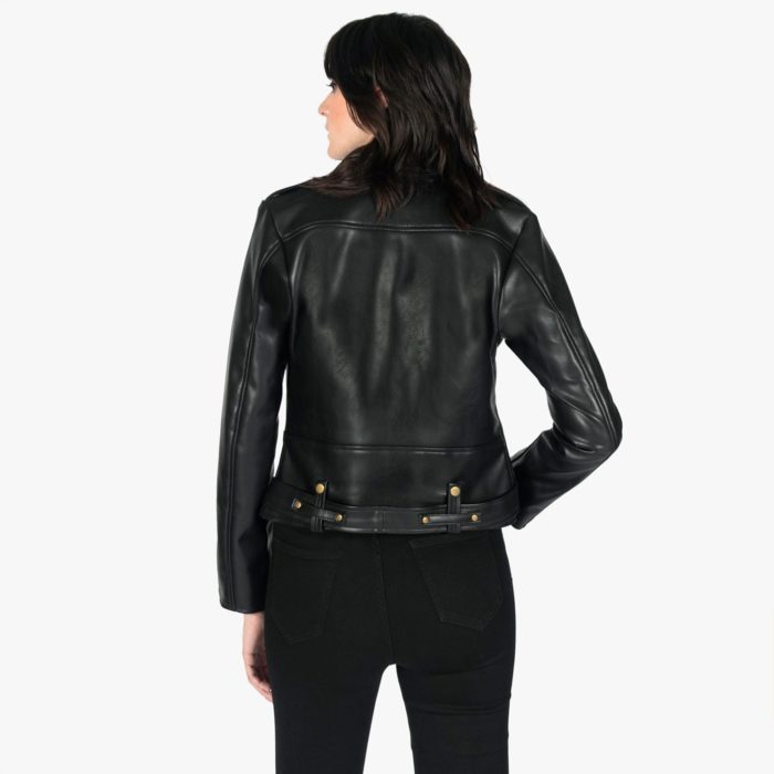 Vegan Commando - Black and Brass Faux Leather Jacket | Straight To Hell ...