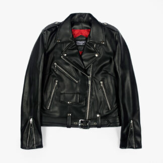 Vegan Commando - Black and Nickel Faux Leather Jacket