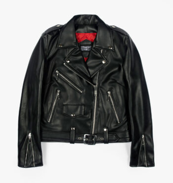 Vegan Commando - Black and Nickel Faux Leather Jacket