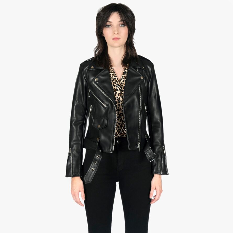 Vegan Commando - Black and Nickel Faux Leather Jacket | Straight To ...