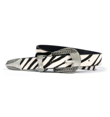 Calvera - Zebra Print Leather Belt